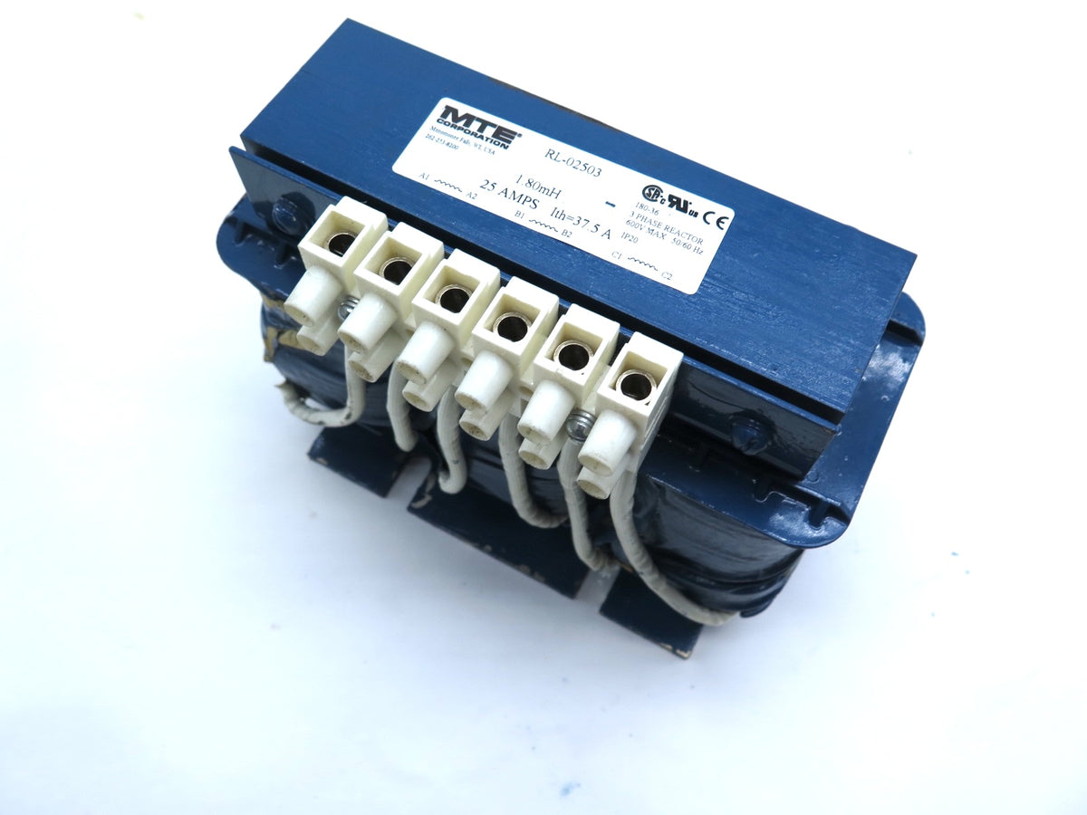 MTE RL-02503 Line Reactor 3Ph 1.80mH 25A 600V Max - Advance Operations