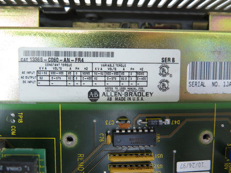 Allen-Bradley 1336S-C060-AN FR4 AC Drive 500-600Vac 62kVA 60HP - Advance Operations
