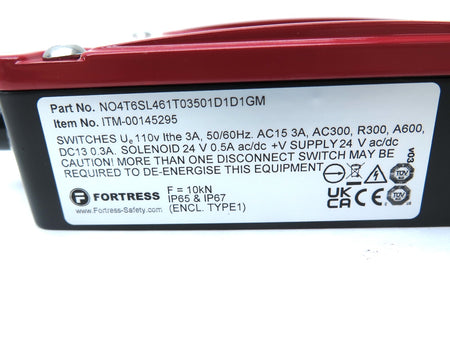 Fortress NO4T6SL461T03501D1D1GM Interlock Safety Switch - Advance Operations