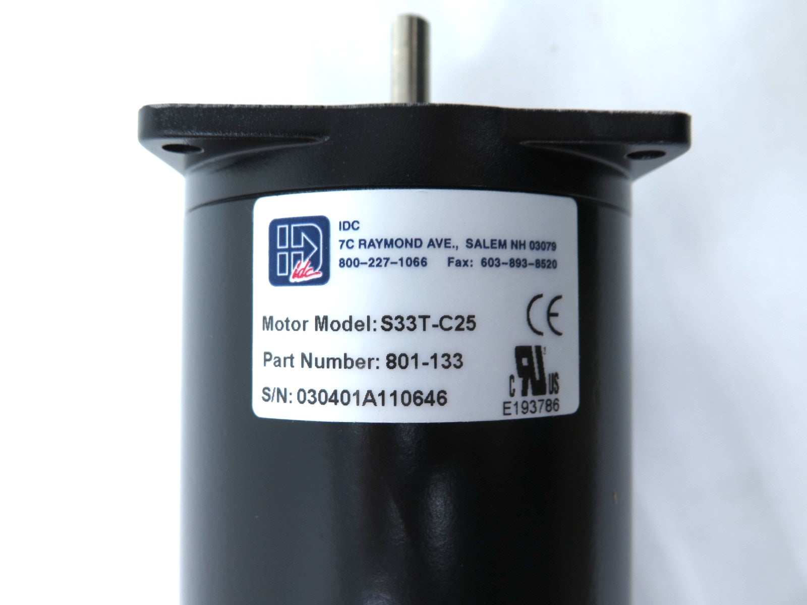 IDC 801-133 / S33T-C25 Servo Motor - Advance Operations