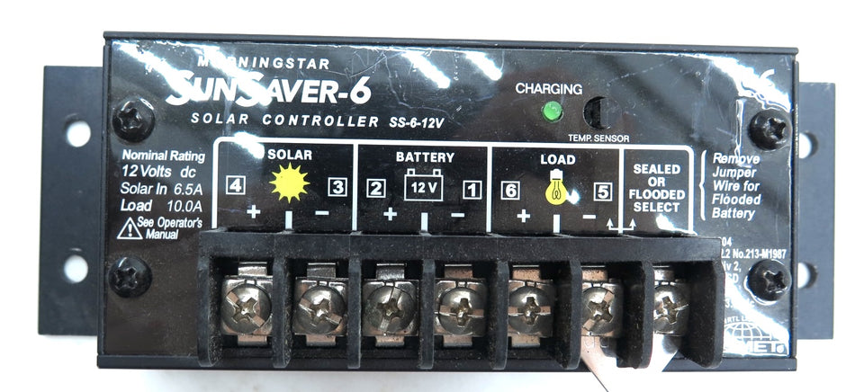 Morningstar SS-6-12V Sun Saver Controller - Advance Operations