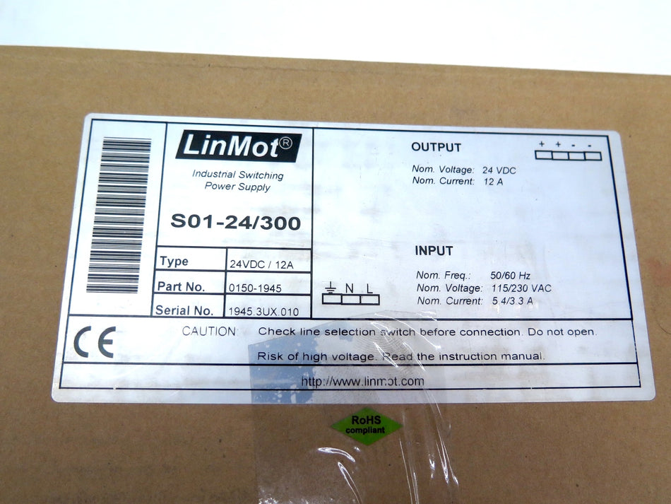 LinMot S01-24/300 / 0150-1945 Industrial Switching Power Supply - Advance Operations