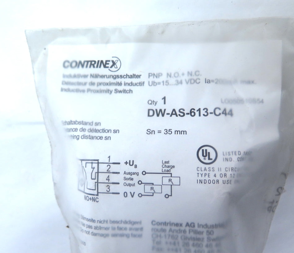 Contrinex DW-AS-613-C44 Rectangular Inductive Sensor - Advance Operations
