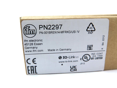 IFM Efector PN2297 Pressure Sensor -0.7 to 14.5 Psi - Advance Operations