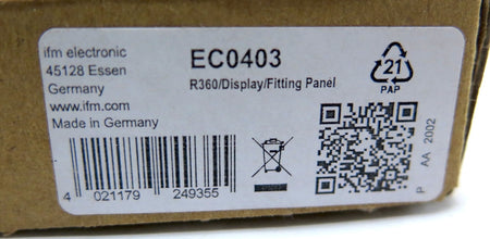 IFM EC0403 Display Fitting Panel - Advance Operations