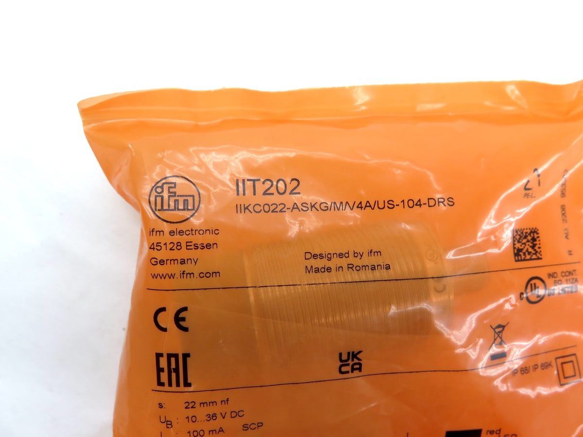 IFM Efector IIT202 Inductive Proximity Sensor - Advance Operations