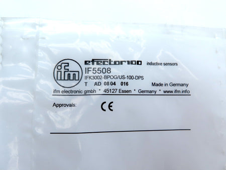 IFM Efector IF5508 Proximity Sensor / Switch - Advance Operations