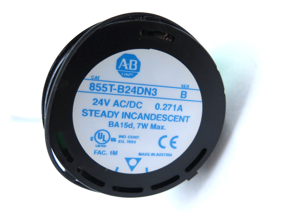 Allen-Bradley 855T-B25DN3 Ser.B 24Vdc Green Stack Light Unit - Advance Operations