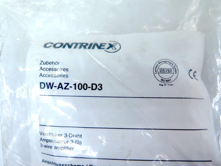 Contrinex DW-AZ-100-D3 Amplifier 3 Wire - Advance Operations
