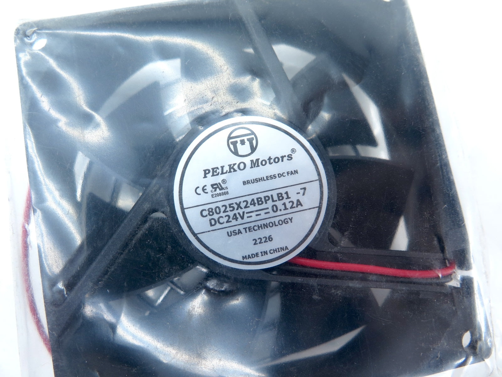 LinMot 0150-5051 Pelko Motors C8025X24BPLB1 DC 24V 0.12A Brushless Fan - Advance Operations