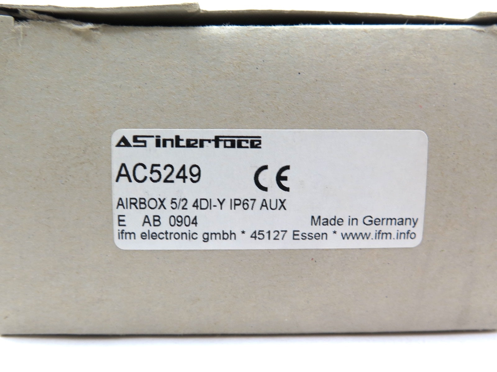 IFM Efector AC5249 Airbox 5/2 4DI-Y IP67 Aux - Advance Operations