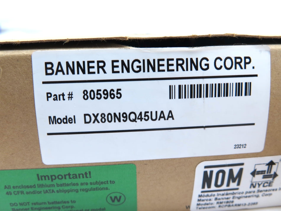 Banner DX80N9Q45UAA / 805965 Type-A Ultrasonic Sensor - Advance Operations