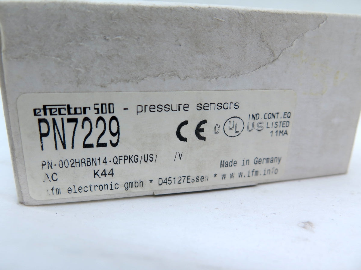 IFM PN7229 Pressure Sensor / PN-002HRBN14-QFPKG/US - Advance Operations