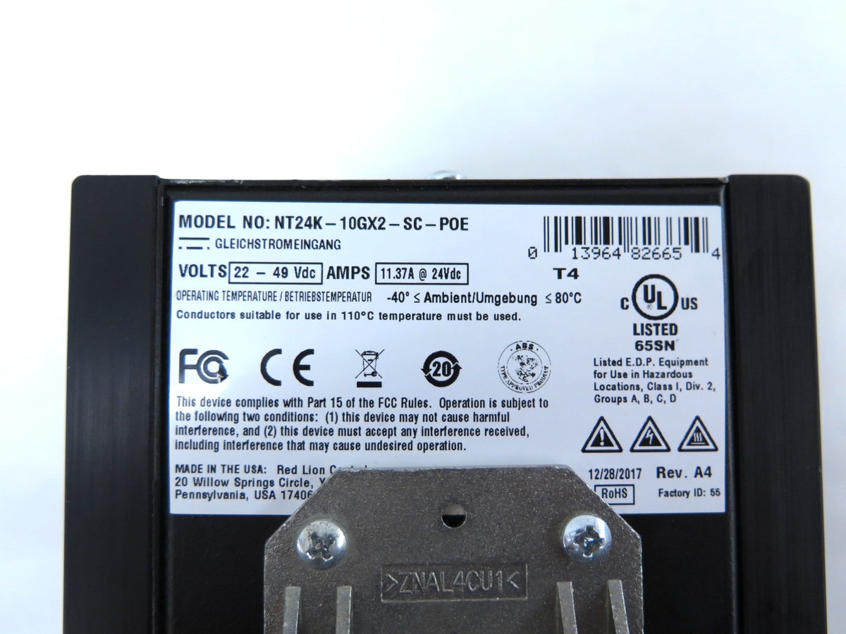 Red Lion NT24K-10GX2-SC-POE Managed Gigabit Ethernet Switch - Advance Operations