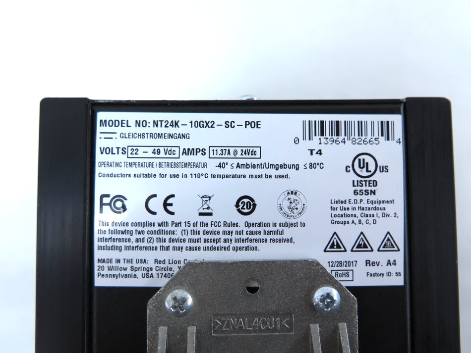 Red Lion NT24K-10GX2-SC-POE Managed Gigabit Ethernet Switch - Advance Operations