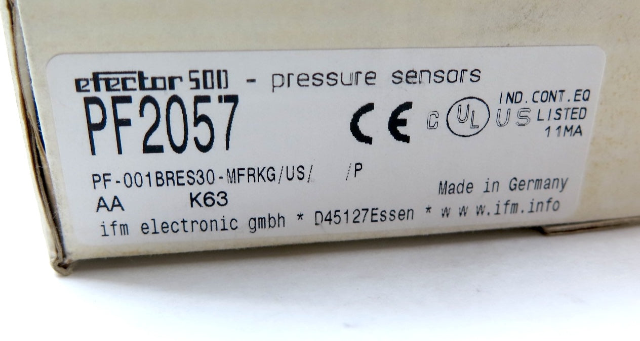 IFM Efector PF2057 Pressure Sensor PF-001BRES30-MFRKG/US - Advance Operations