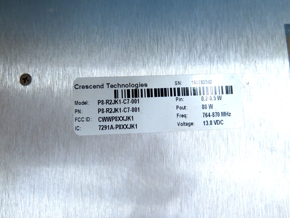 Crescend Technologies P8-R2JK1-C7-001 Repeater Amplifier 80W 13.8Vdc - Advance Operations