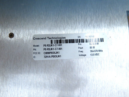 Crescend Technologies P8-R2JK1-C7-001 Repeater Amplifier 80W 13.8Vdc - Advance Operations