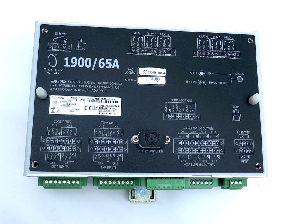 Bently Nevada 1900/65A-00-01-01-01-00 Controller Module - Advance Operations