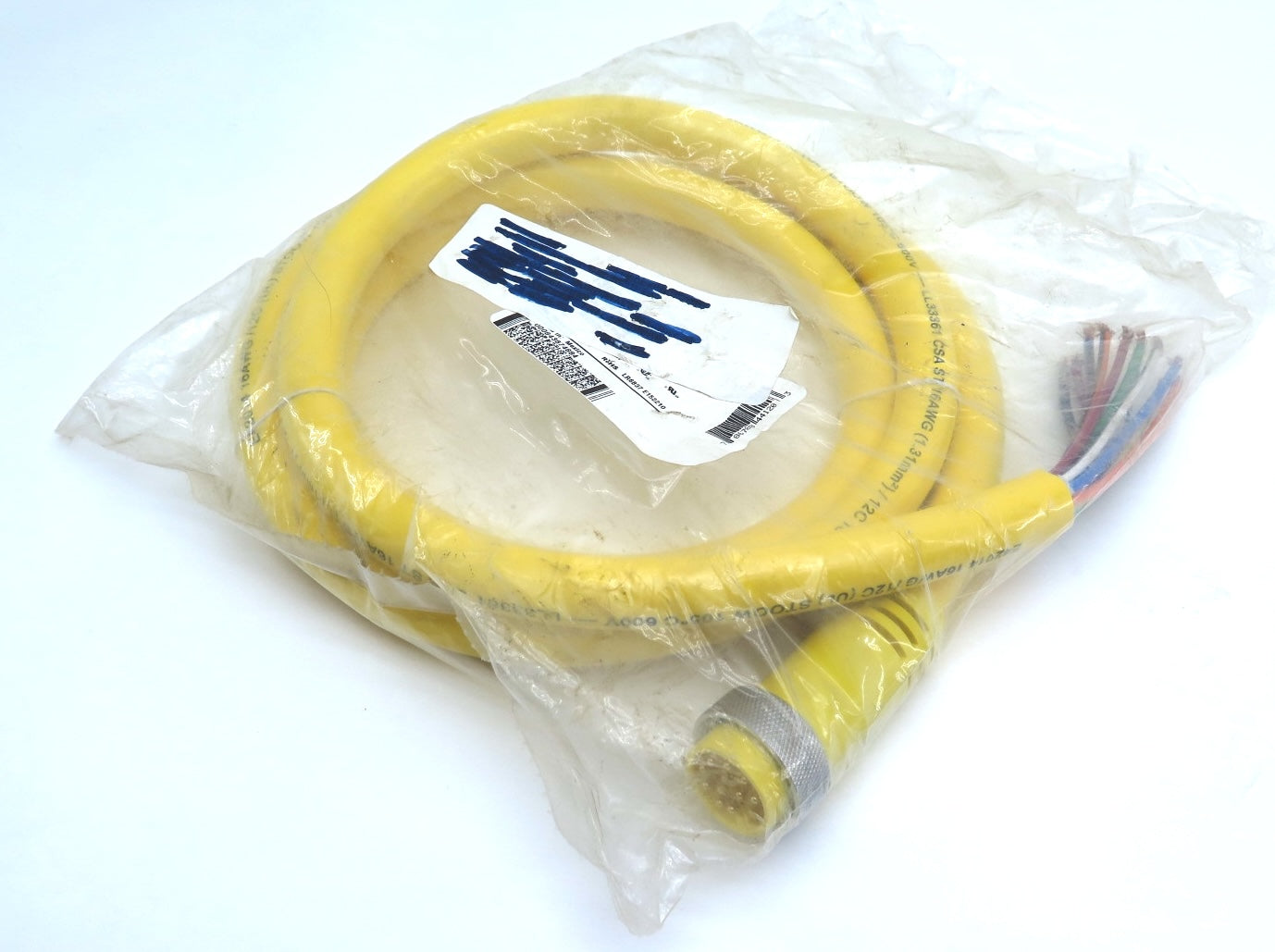WoodHead / Brad Harrison 302002A01F0601 Cordset 6' 16 AWG Male to Pigtail - Advance Operations
