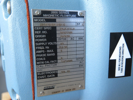 Foxboro 2804-SABA-ASK-G Magnetic Flowmeter 4" Polyurethane Lined - Advance Operations