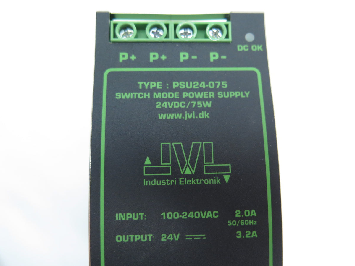 JVL PSU24-075 Switch Mode Power Supply 100-240Vac to 24Vdc - Advance Operations