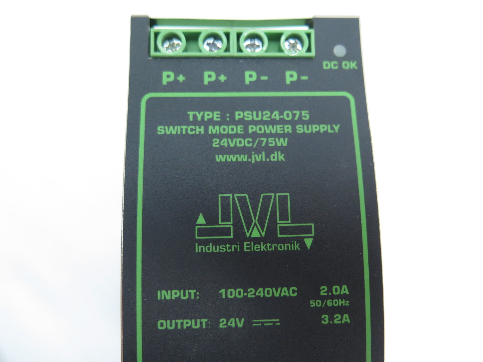 JVL PSU24-075 Switch Mode Power Supply 100-240Vac to 24Vdc - Advance Operations