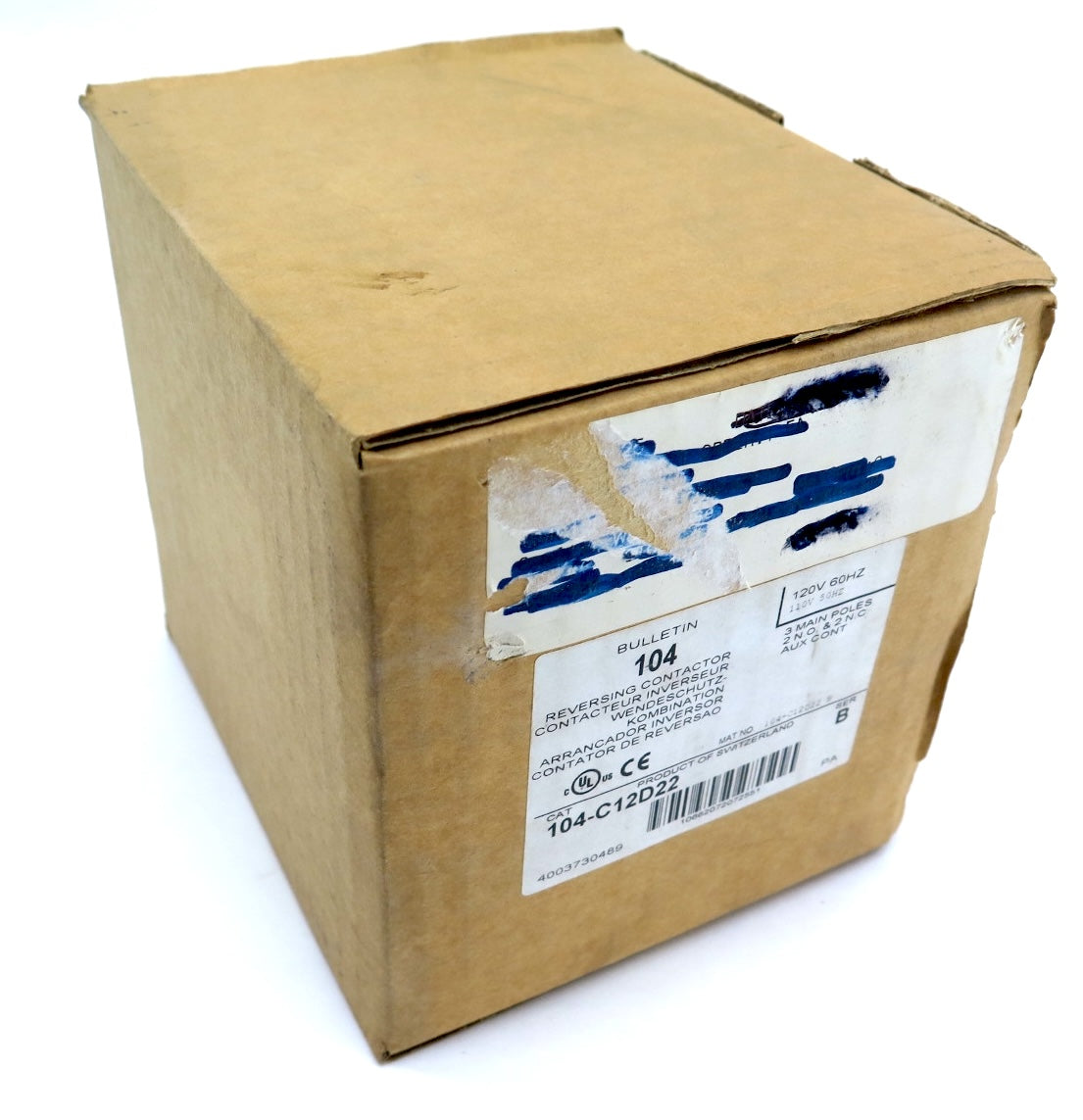 Allen-Bradley 104-C12D22 Reversing Contactor 3 Main Pole 110/120Vac - Advance Operations