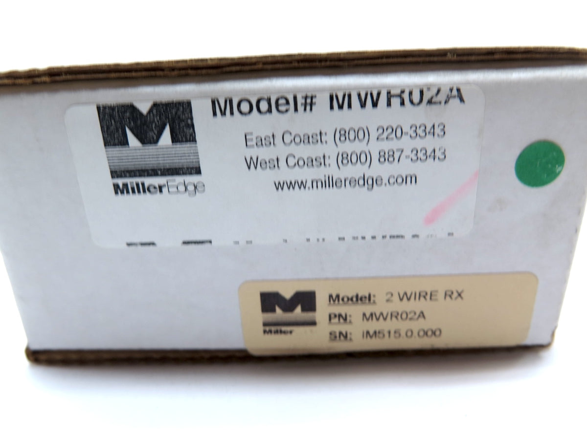 Miller Edge MWR02A Sensing Edge Wireless Signal Transmitter - Advance Operations