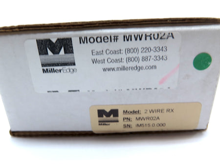 Miller Edge MWR02A Sensing Edge Wireless Signal Transmitter - Advance Operations