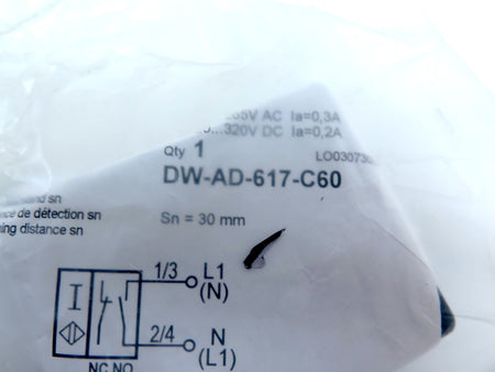 Contrinex DW-AD-617-C60 Rectangular Inductive Sensor - Advance Operations