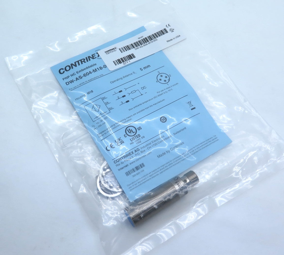Contrinex DW-AS-604-M18-002 Inductive Sensor - Advance Operations