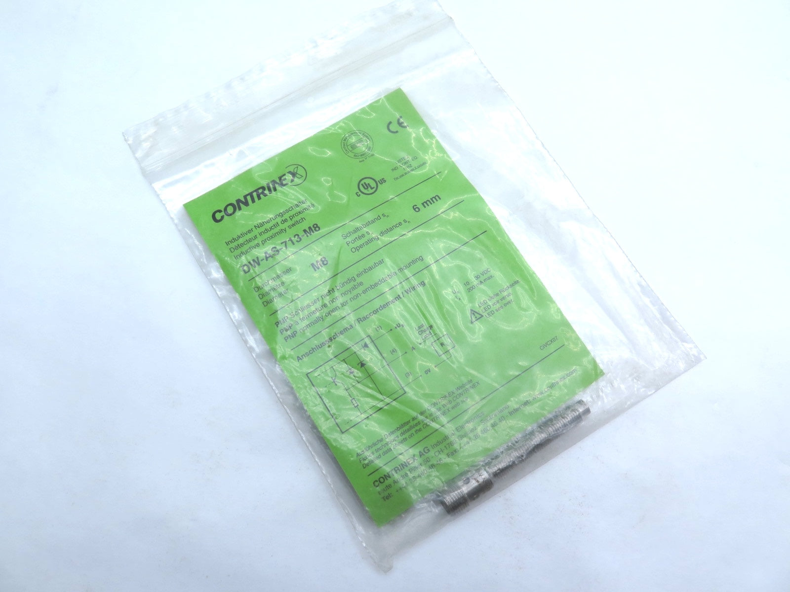 Contrinex DW-AS-713-M8 Stainless Inductive Sensor - Advance Operations