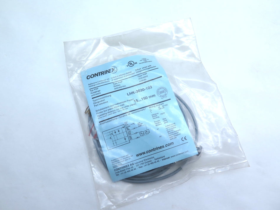 Contrinex LHK-3030-103 Compact Photoelectric Sensor - Advance Operations
