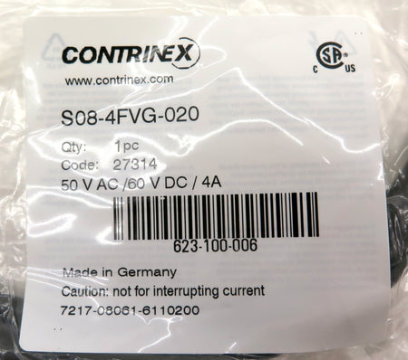 Contrinex S08-4FVG-020 Cable / Cordset - Advance Operations