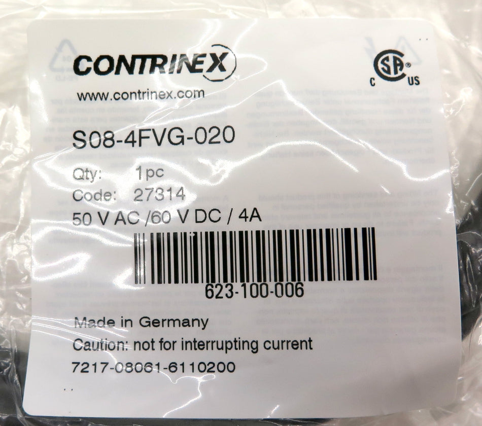 Contrinex S08-4FVG-020 Cable / Cordset - Advance Operations