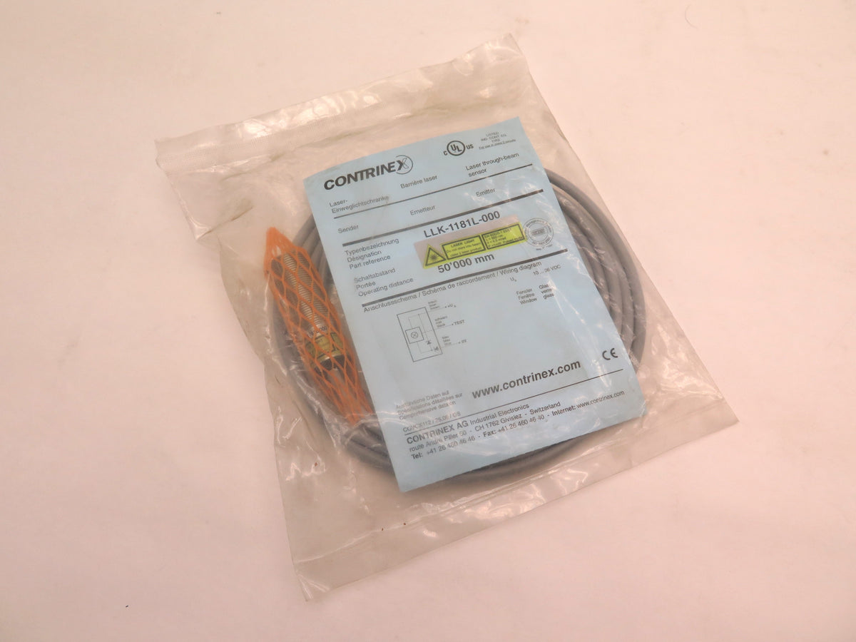Contrinex LLK-1181L-000 Laser Through-Beam Sensor - Advance Operations