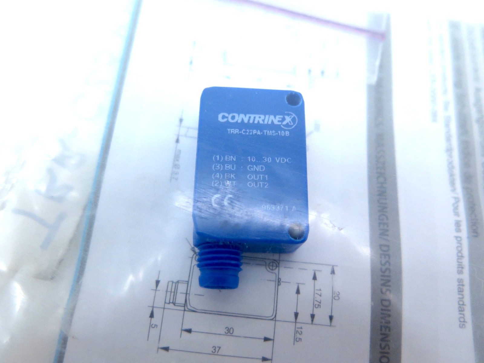 Contrinex TRR-C23PA-TMS-10B Transparent Object Sensor - Advance Operations