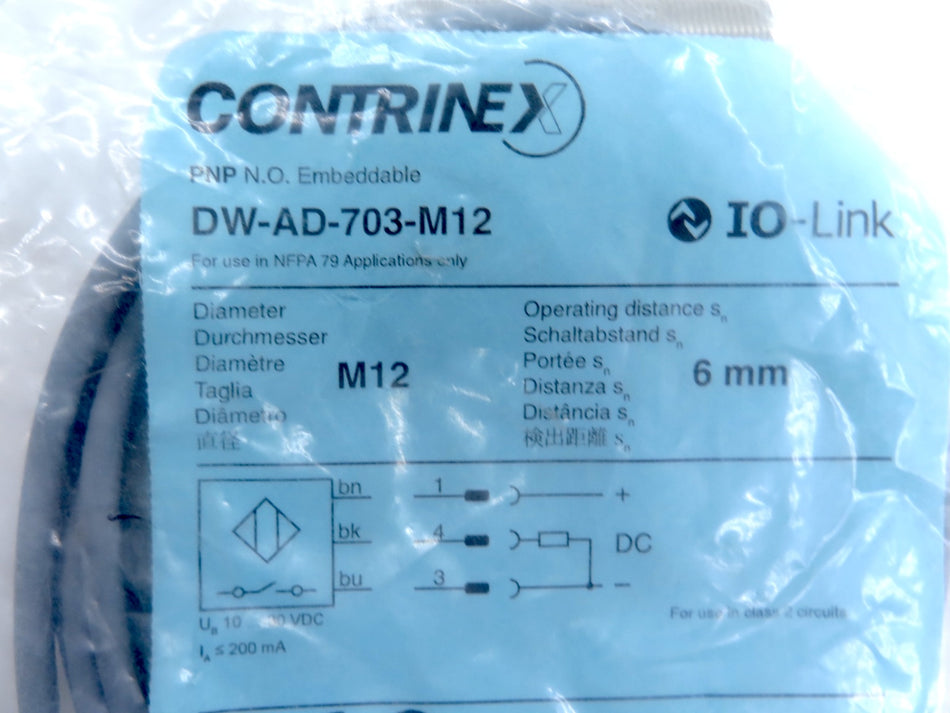 Contrinex DW-AD-703-M12 Stainless Steel Inductive Sensor - Advance Operations