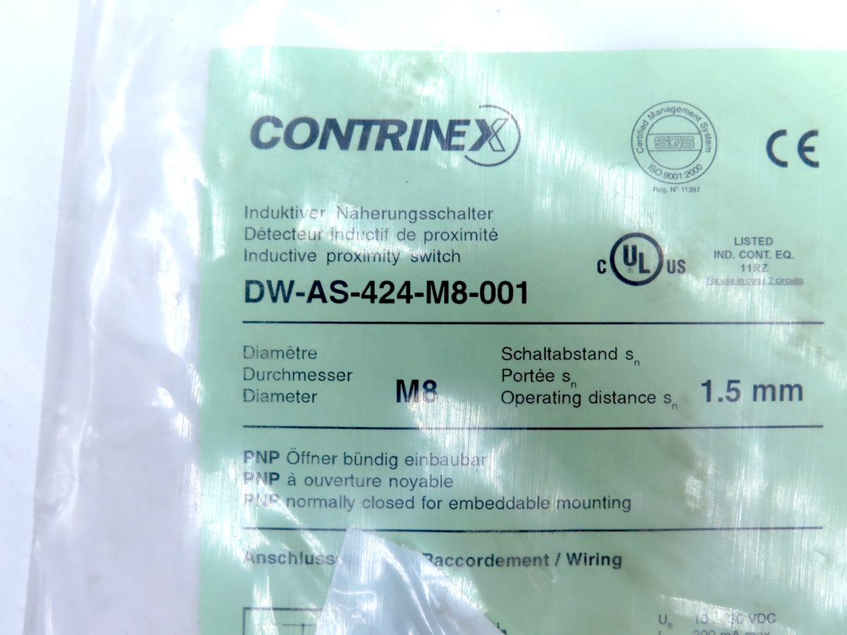 Contrinex DW-AS-424-M8-001 Inductive Proximity Switch - Advance Operations