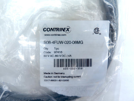 Contrinex S08-4FUW-020-08MG Cable / Cordset - Advance Operations