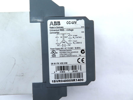 ABB CC-U/V Universal RMS-Voltage Converter - Advance Operations