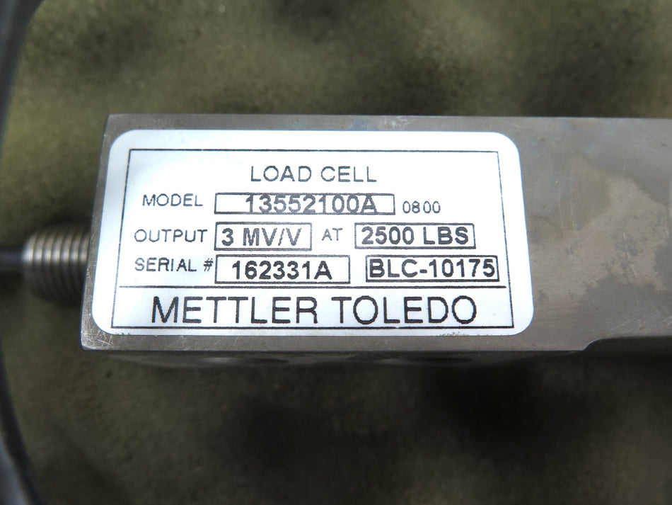 Mettler Toledo 13552100A Load Cell 2500 LBS 3MV/V - Advance Operations