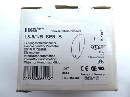 Sprecher + Schuh L8-5/1B Ser.B Supplementary Protector - Advance Operations
