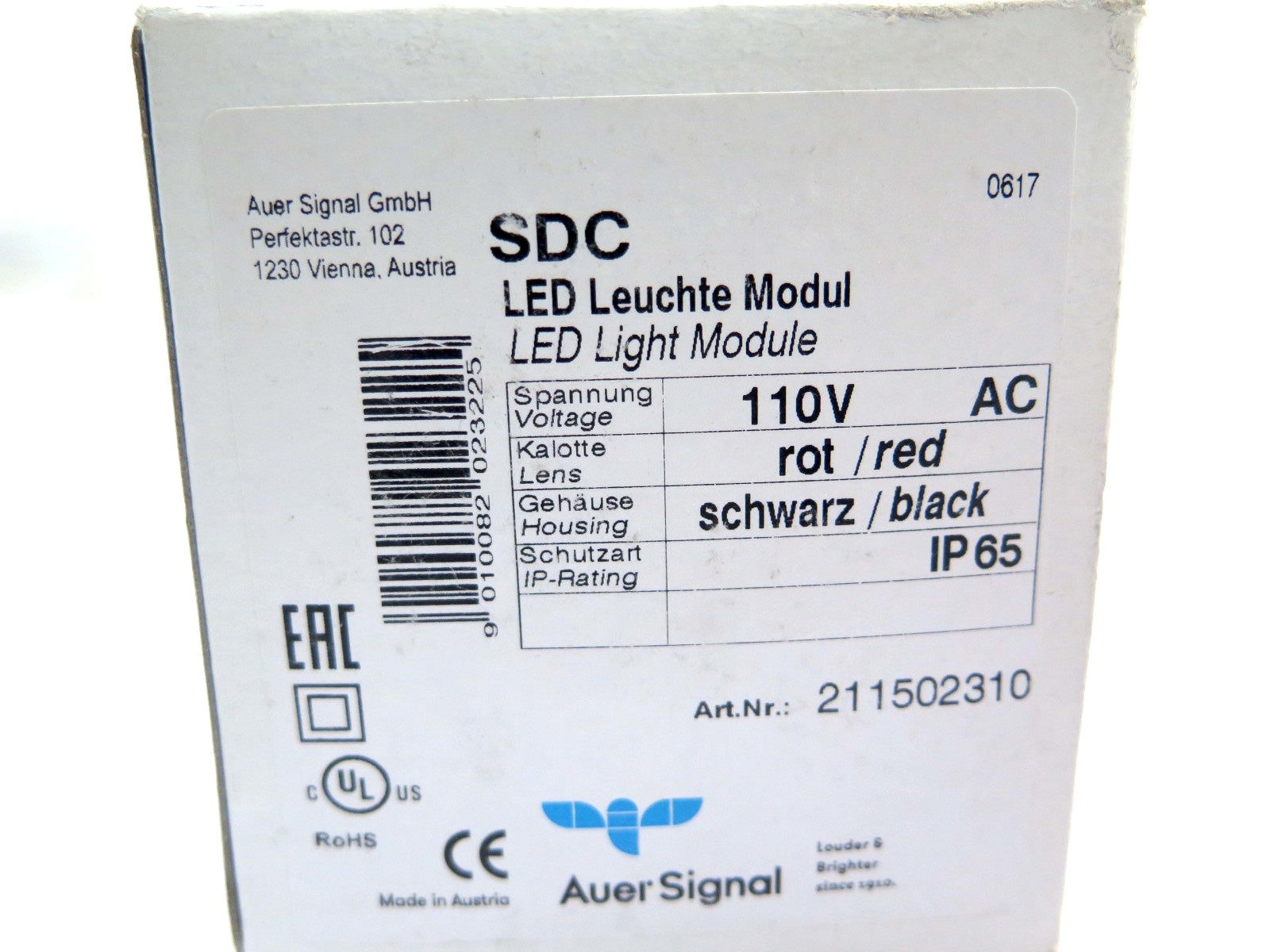 Auer Signal 211502310 Red Light Module LED - Advance Operations