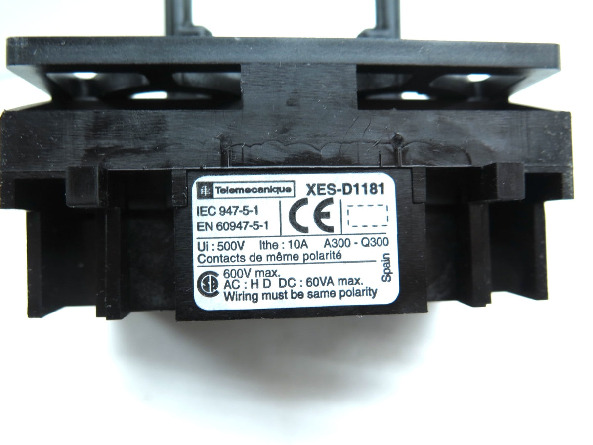 Telemecanique XES D1181 Spring Return Double Contact Block Single Speed - Advance Operations