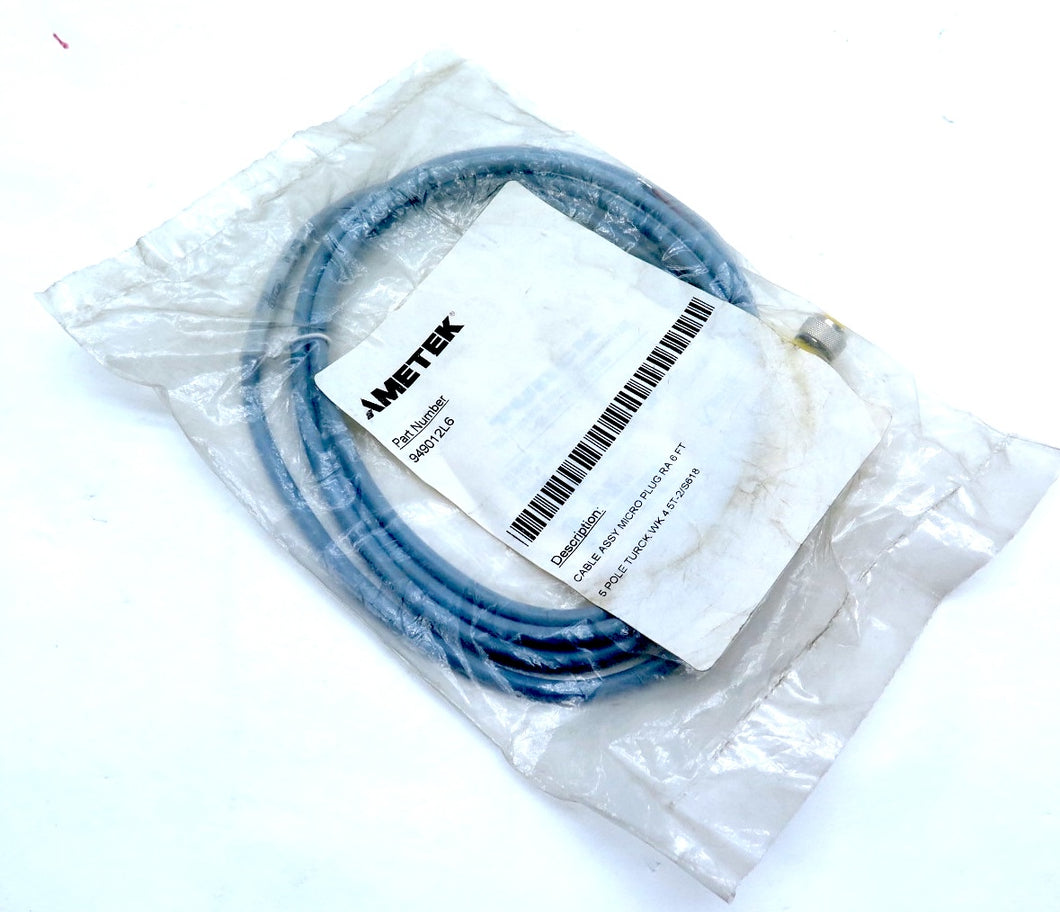 Ametek 949012L6 Cable Assy Micro Plug RA 6FT - Advance Operations