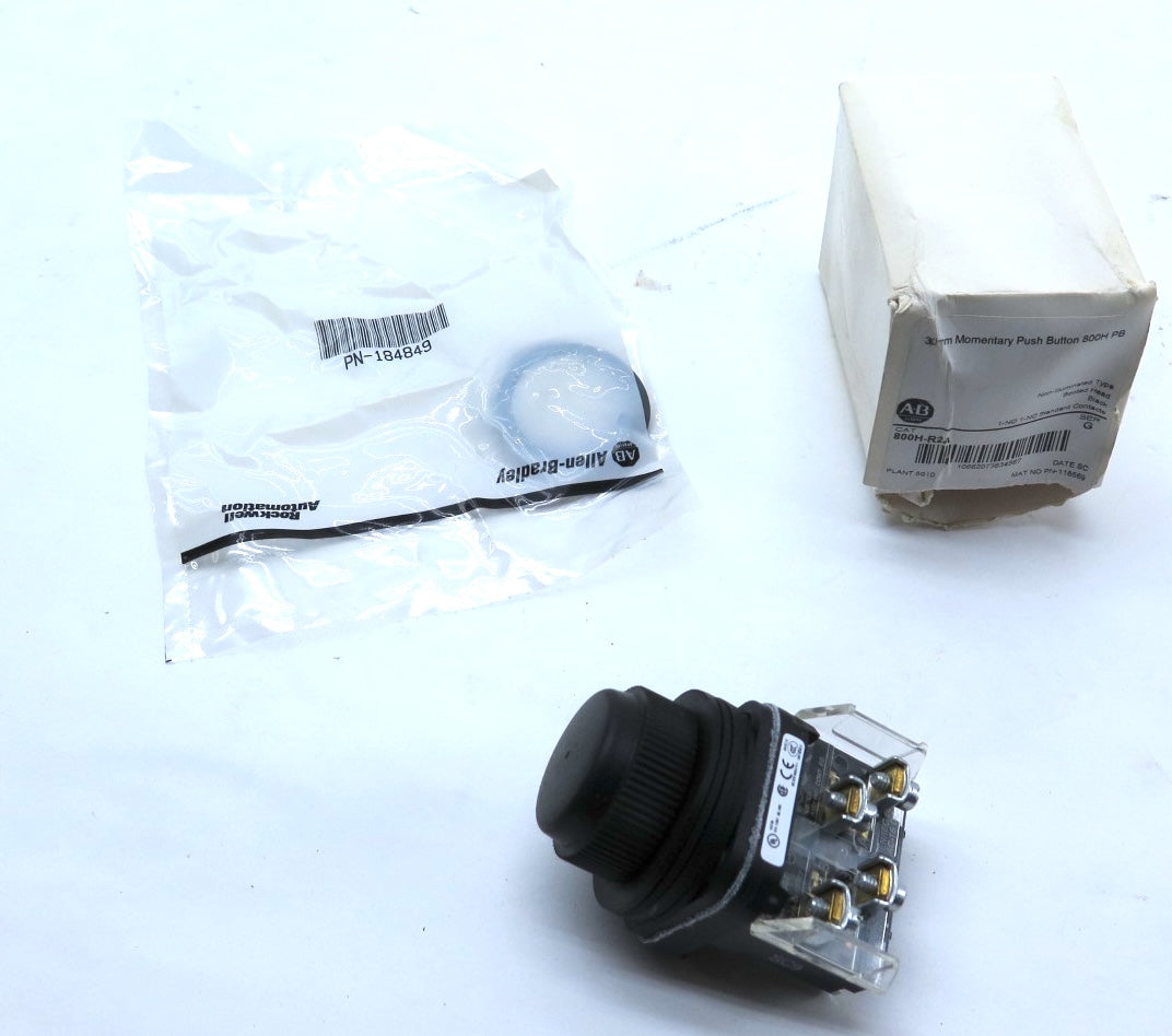 Allen-Bradley 800H-R2A Non-Illuminated Type Booted Head Black - Advance Operations