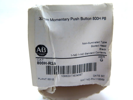 Allen-Bradley 800H-R2A Non-Illuminated Type Booted Head Black - Advance Operations