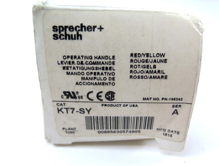 Sprecher + Schuh KT7-SY Operating Handle Red/Yellow - Advance Operations